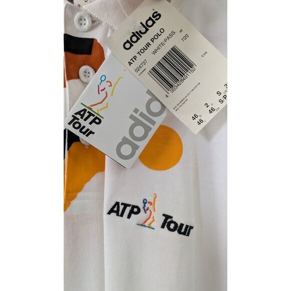 ADIDAS ATP TOUR TENNIS SKIPPY VINTAGE SHIRT POLO MAGLIA JERSEY US Open Small - Picture 11 of 12